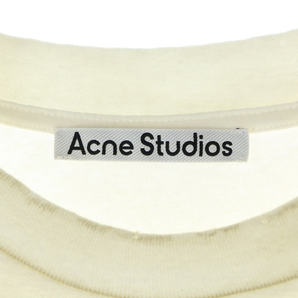 Acne Studios(アクネ ストゥディオズ) 1996 フロントロゴプリント 半袖Tシャツ カットソー ホワイト FN-UX-TSHI000013