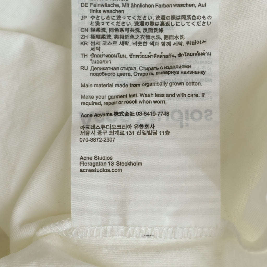 Acne Studios(アクネ ストゥディオズ) 1996 フロントロゴプリント 半袖Tシャツ カットソー ホワイト FN-UX-TSHI000013
