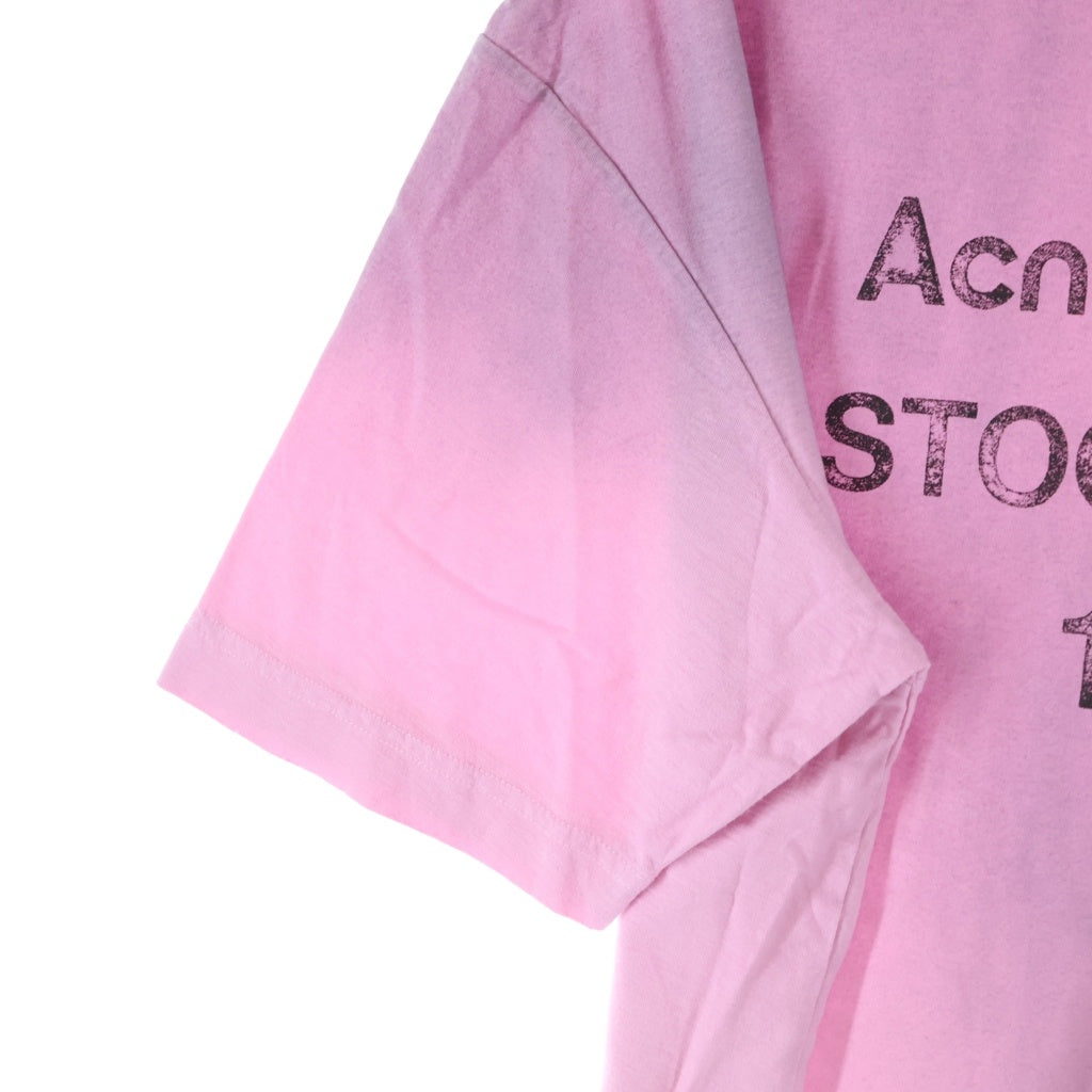 Acne Studios(アクネ ストゥディオズ) 1996 フロントロゴプリント 半袖Tシャツ カットソー ピンク FN-UX-TSHI000013
