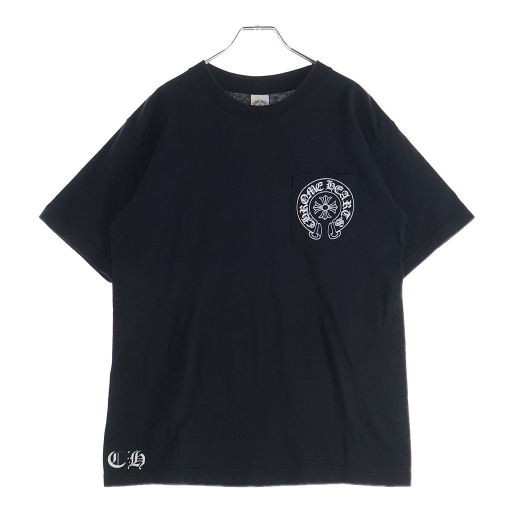 CHROME HEARTS(クロムハーツ) OLD Scroll Label Horseshoe Tee スクロールラベル ホースシュー スタープリント 半袖Tシャツ カットソー ブラック