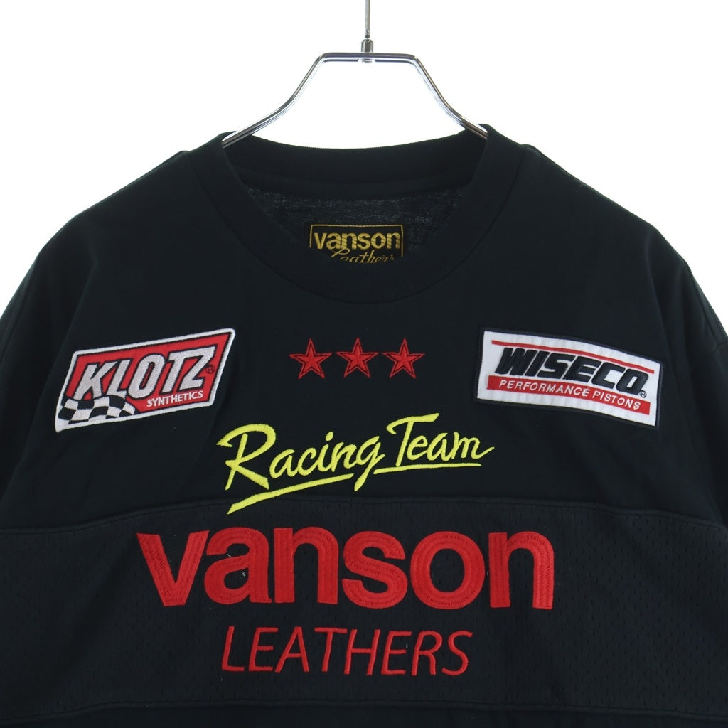 SUPREME(シュプリーム) 26SS ×Vanson Leathers L/S Top バンソンレザー 刺繍デザイン 長袖Tシャツ ロンT カットソー ブラック