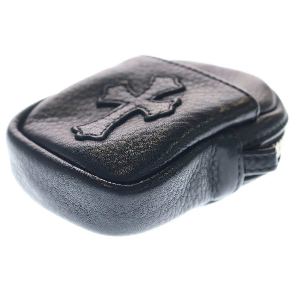 CHROME HEARTS(クロムハーツ) 1 Cross Leather Patch Micro Taka Leather Poach クロムハーツ 1クロスレザーパッチ マイクロタカレ ザーポーチ ブラック/シルバー