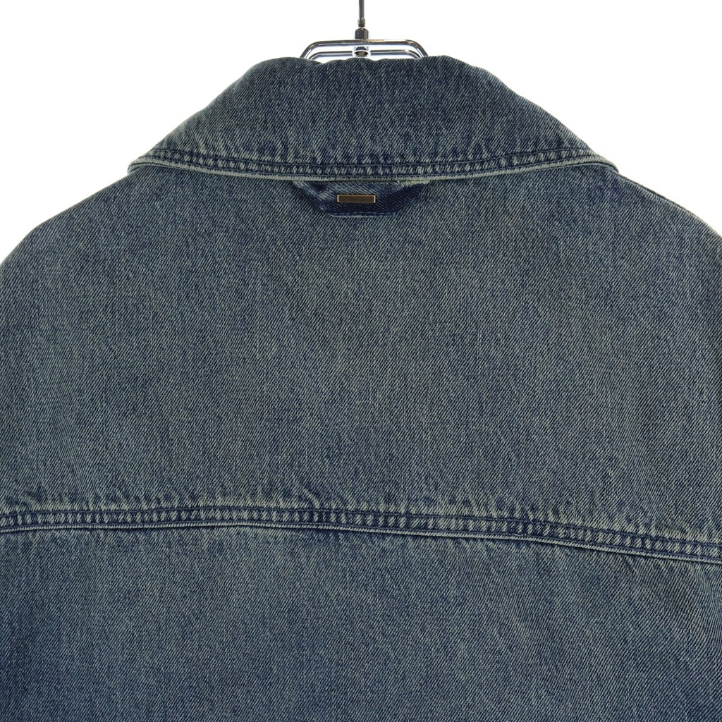 LOUIS VUITTON(ルイヴィトン) 23AW MONOGRAM DENIM WORK SS SHIRT RM232Q Y38 HOS46W モノグラム切り替え 半袖デニムシャツ ブルー