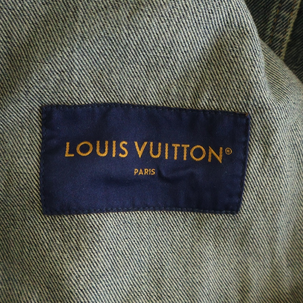 LOUIS VUITTON(ルイヴィトン) 23SS MONOGRAM DENIM WORKWEAR ZIPUP JACKET RM232Q Y38 HPA46W モノグラム デニムシップアップジャケット ブルー