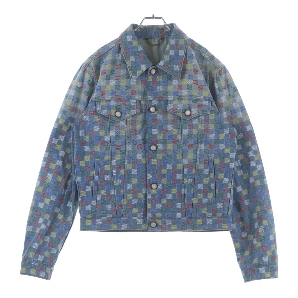 LOUIS VUITTON(ルイヴィトン) 25SS DAMIE DENIM TRACKER JACKET RM251M J16 HSA72W ダミエ マルチカラー デニムトラッカージャケット ブルー