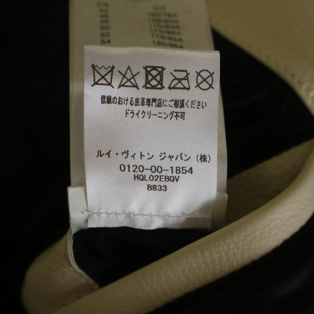 LOUIS VUITTON(ルイヴィトン) 24SS LEATHER NYLON VARSITY JACKET RM241M BQV HQL02E シグネチャー バーシティー アームダミエロゴ スタジアムジャケット ナイロン/レザー