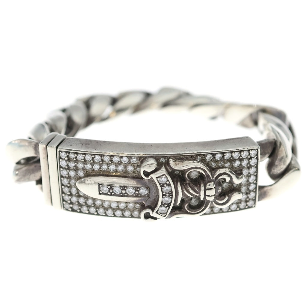 CHROME HEARTS(クロムハーツ) ID DAGGER DIA ダガーIDクラシックリンクブレスレット アフターダイヤ 11LINK シルバー