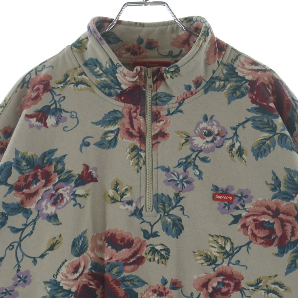 SUPREME(シュプリーム) 26SS Small Box Half Zip Pullover Floral スモールボックスハーフジッププ ルオーバー フローラル マルチ