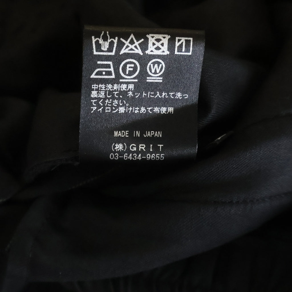 NO BRAND(ノーブランド) OBSIDIAN オブシディアン ストライプ イージーパンツ ブラック