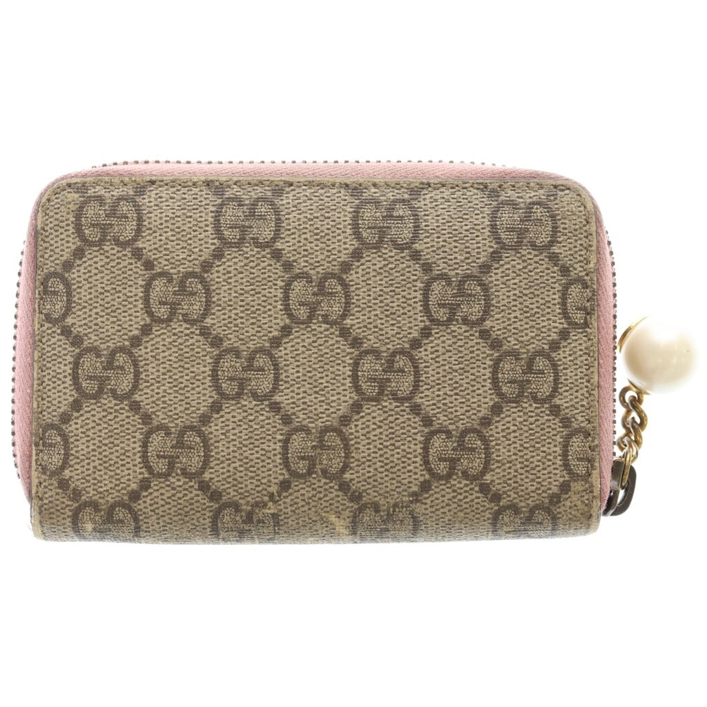 GUCCI(グッチ) GGスプリーム コインケース 小銭入れ ピンク/ベージュ レディース