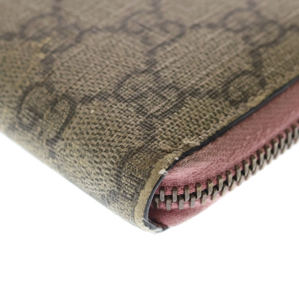 GUCCI(グッチ) GGスプリーム コインケース 小銭入れ ピンク/ベージュ レディース