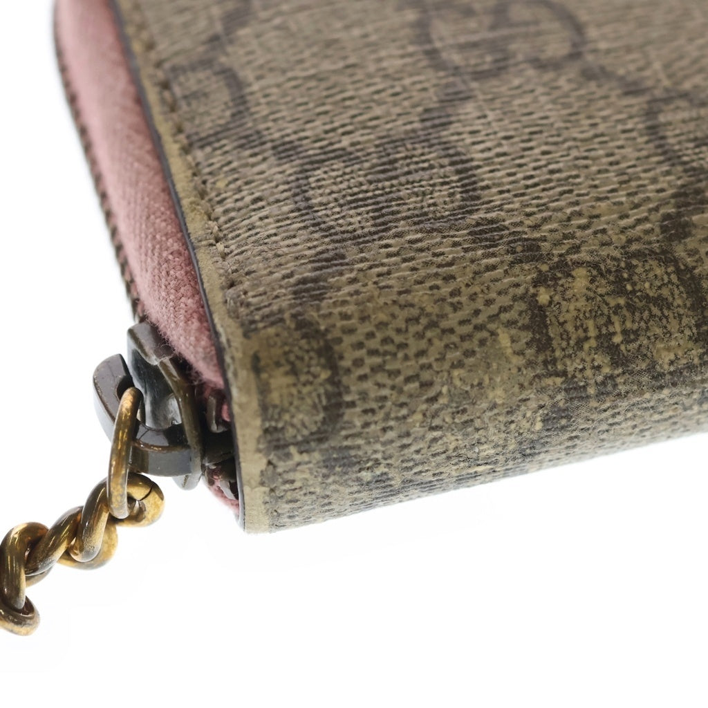 GUCCI(グッチ) GGスプリーム コインケース 小銭入れ ピンク/ベージュ レディース