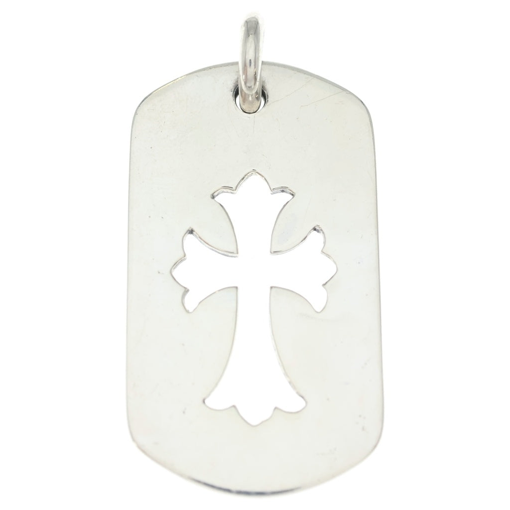 CHROME HEARTS(クロムハーツ) D TAG LRG CO CRS カットアウトクロスドッグタグ ラージ ペンダントトップ シルバー BCA239