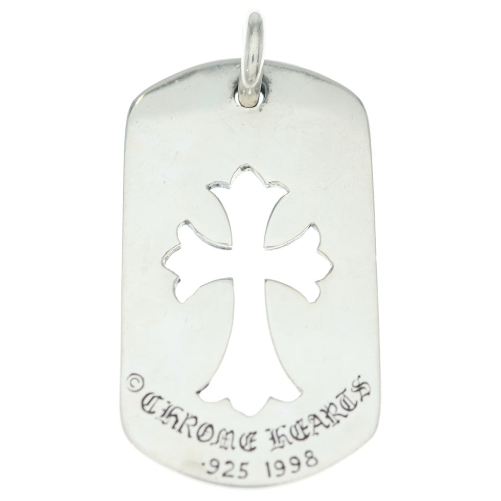 CHROME HEARTS(クロムハーツ) D TAG LRG CO CRS カットアウトクロスドッグタグ ラージ ペンダントトップ シルバー BCA239