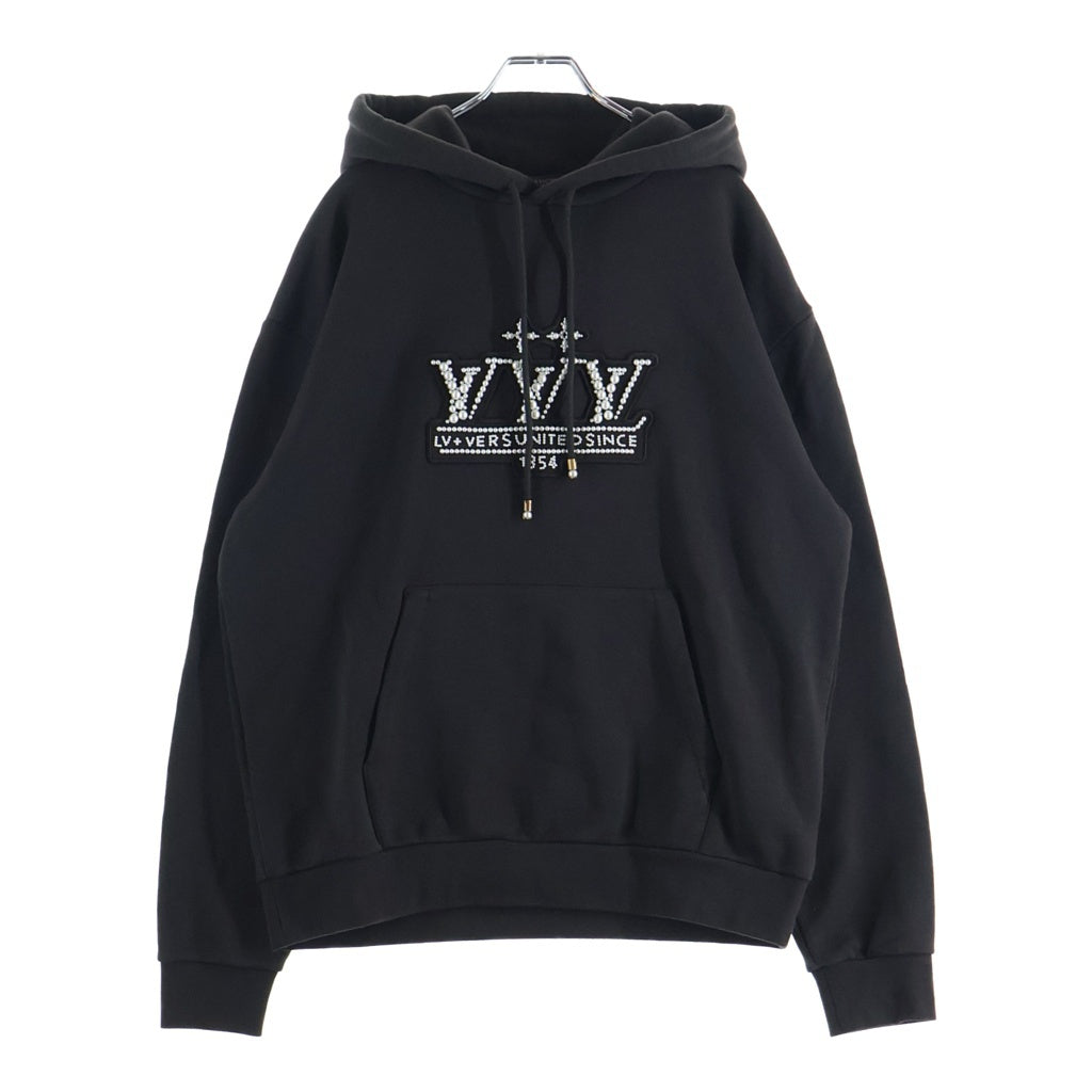 LOUIS VUITTON(ルイヴィトン) 25SS パールエンベリッシュド プルオーバーパーカー フーディー ブラウン RM251M ZA8 HSY92W