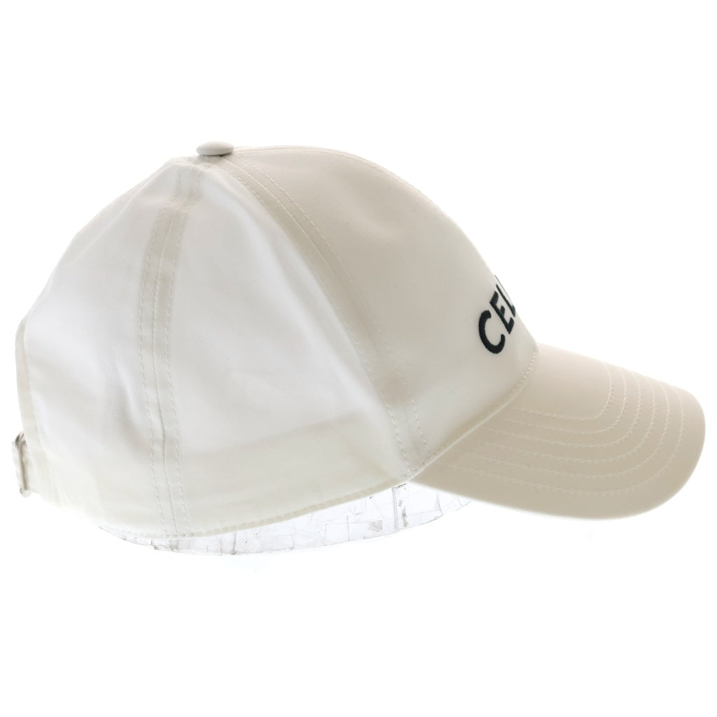 CELINE(セリーヌ) Logo Baseball Cap ロゴ刺繍 ベースボールキャップ 帽子 ホワイト 2AUS9969P レディース