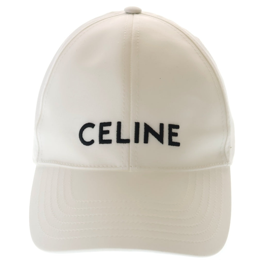 CELINE(セリーヌ) Logo Baseball Cap ロゴ刺繍 ベースボールキャップ 帽子 ホワイト 2AUS9969P レディース