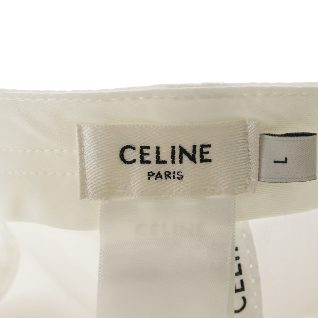CELINE(セリーヌ) Logo Baseball Cap ロゴ刺繍 ベースボールキャップ 帽子 ホワイト 2AUS9969P レディース