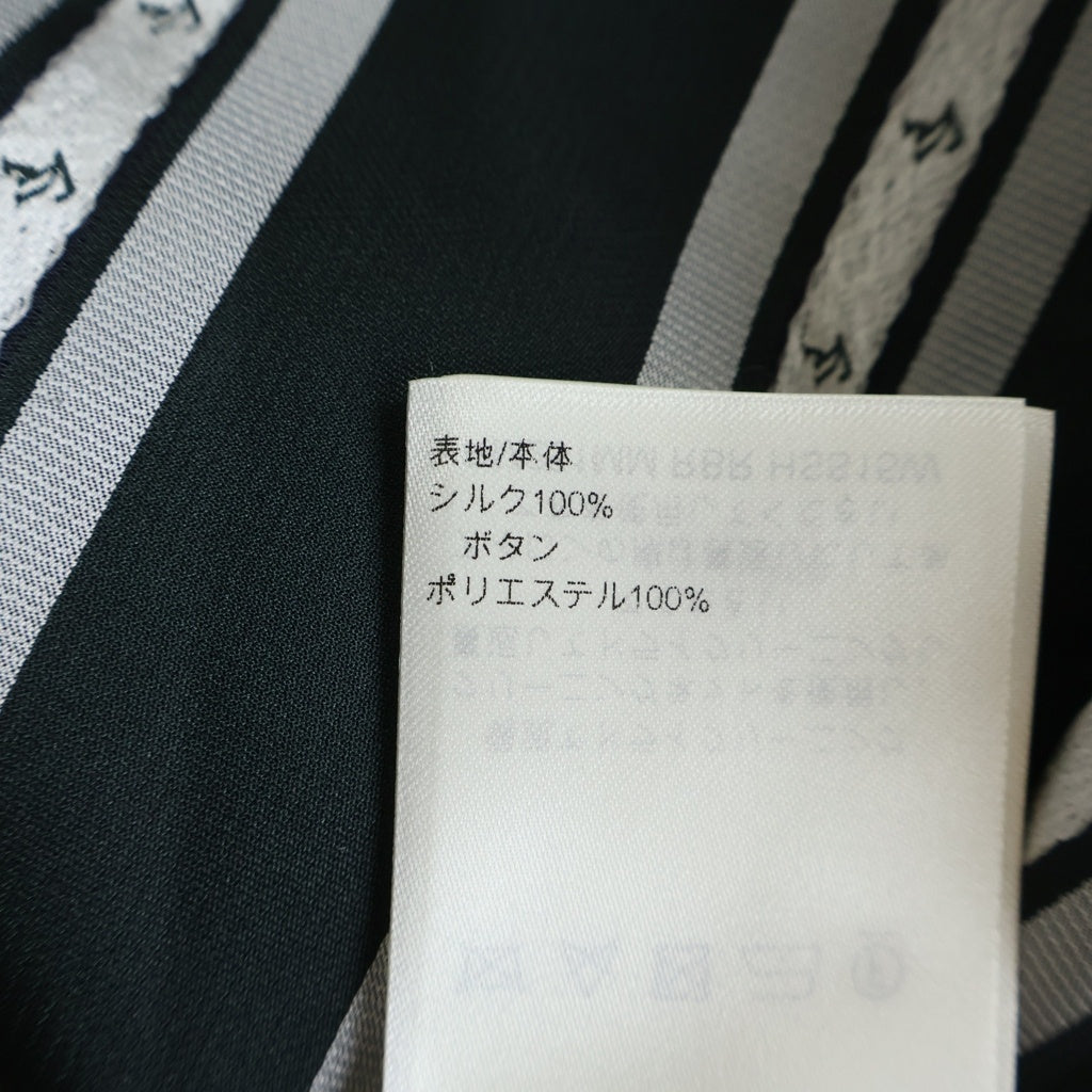 LOUIS VUITTON(ルイヴィトン) 25SS ストライプ シルク 長袖シャツ グリーン RM251MM RBR HSS15W