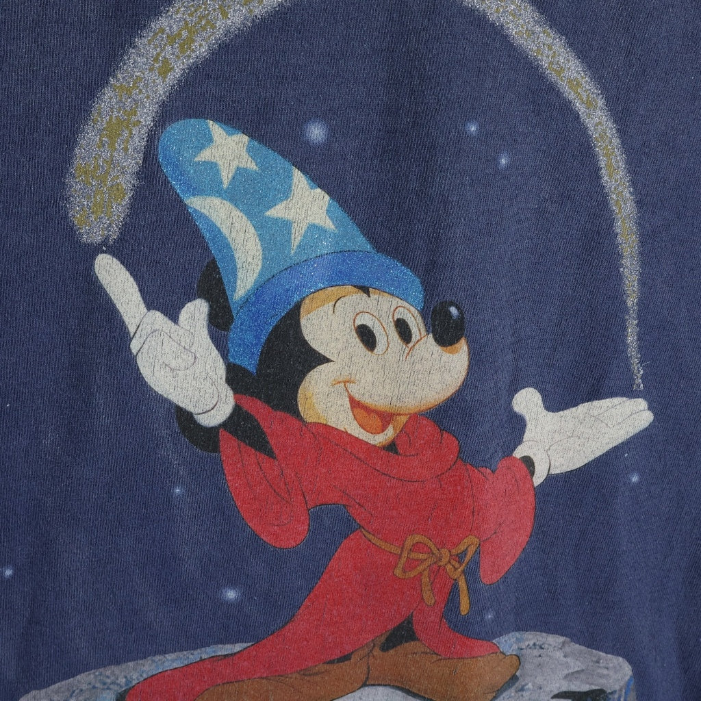 SAINT MICHAEL(セントマイケル) DNF SS TEE FANTASIA フロントデザイン ダメージ加工 クルーネック カットソー 半袖Tシャツ ブルー SM-HR8-0000-C65