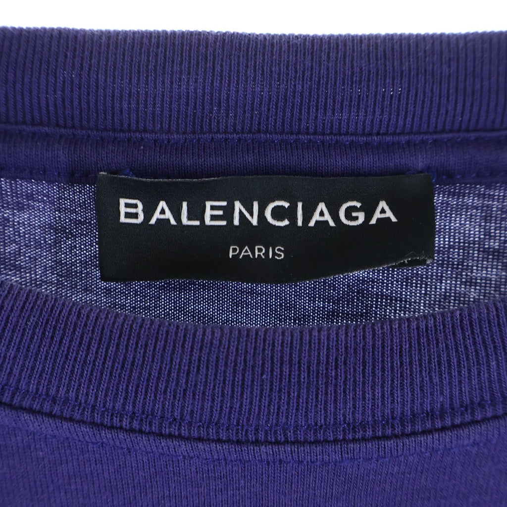BALENCIAGA(バレンシアガ) 17AW CAMPAIGN LOGO T-SHIRT キャンペーンロゴデザイン クルーネック カットソー 半袖Tシャツ ネイビー 508203 TWK28