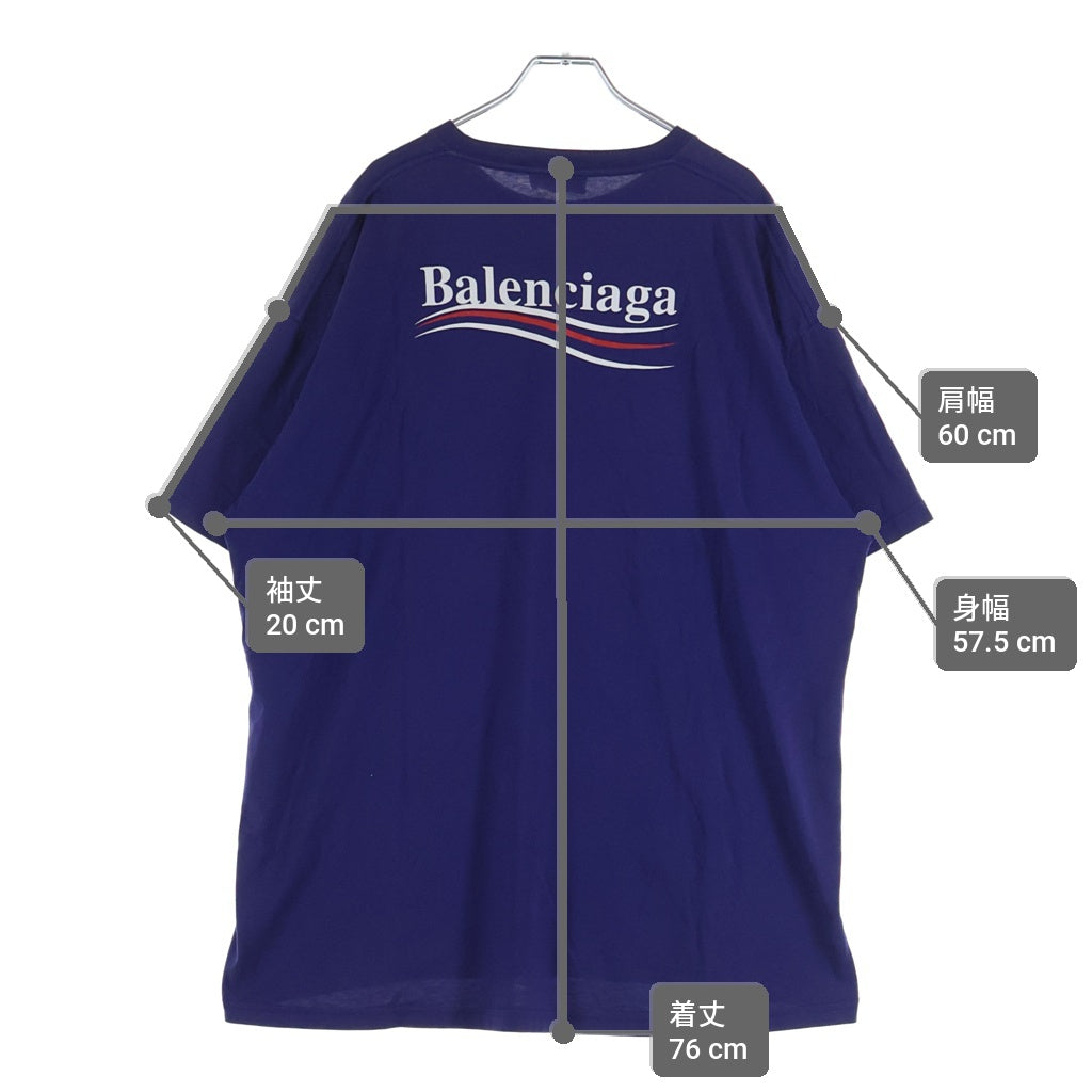 BALENCIAGA(バレンシアガ) 17AW CAMPAIGN LOGO T-SHIRT キャンペーンロゴデザイン クルーネック カットソー 半袖Tシャツ ネイビー 508203 TWK28