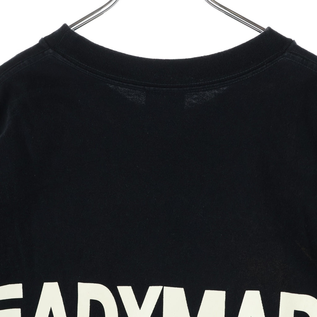READY MADE(レディメイド) SS T-SHIRT SMILE スマイル クルーネック カットソー 半袖Tシャツ ブラック RE-C0-BK-00-00-244