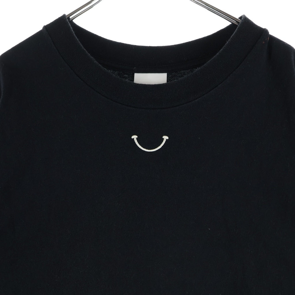 READY MADE(レディメイド) SS T-SHIRT SMILE スマイル クルーネック カットソー 半袖Tシャツ ブラック RE-C0-BK-00-00-244