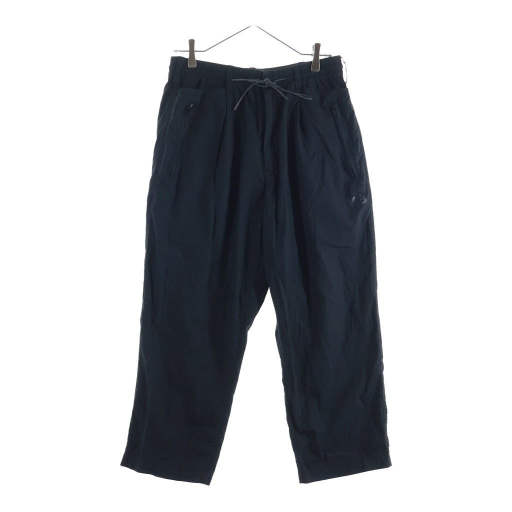 Y-3(ワイスリー) ロゴデザイン ドローストリング ジップアップ サルエルパンツ ブラック A2E001
