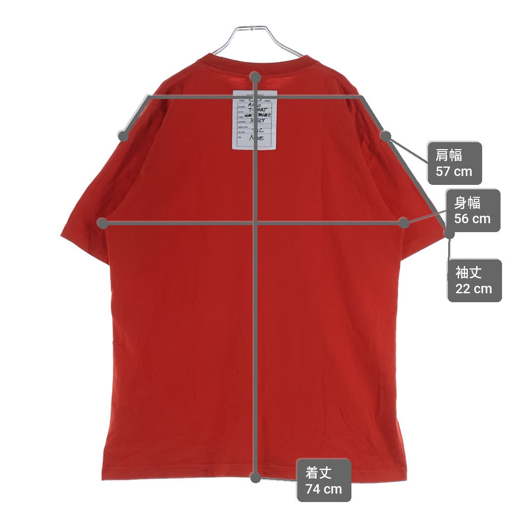 VETEMENTS(ヴェトモン) 19AW ATELIER PATCH T-SHIRT アトリエパッチ クルーネック カットソー 半袖Tシャツ レッド UAH20TR636