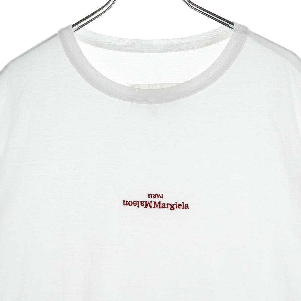 Maison Martin Margiela(メゾンマルタンマルジェラ) 21SS 反転ロゴエンブロイダリー クルーネック カットソー 半袖Tシャツ ホワイト S30GC0701