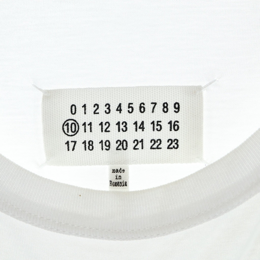 Maison Martin Margiela(メゾンマルタンマルジェラ) 21SS 反転ロゴエンブロイダリー クルーネック カットソー 半袖Tシャツ ホワイト S30GC0701