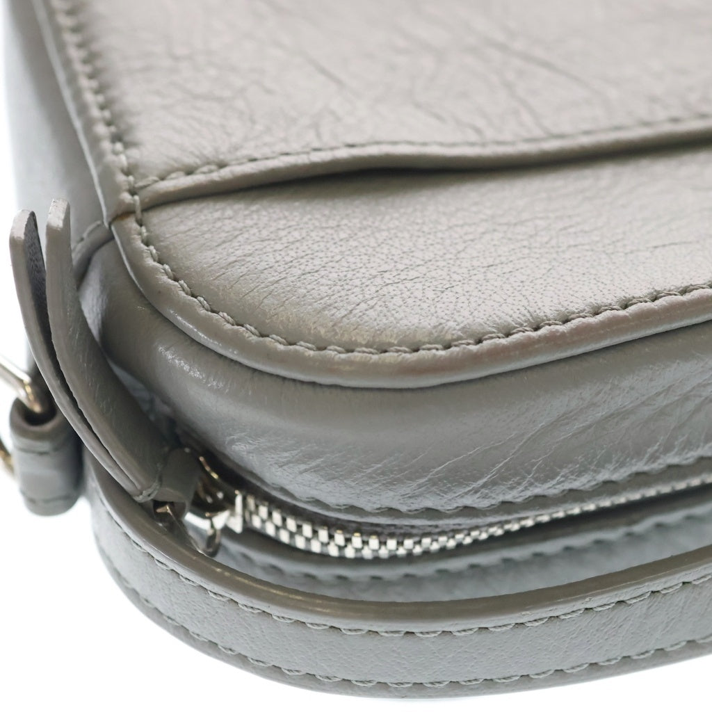 BALENCIAGA(バレンシアガ) エブリデイ カメラバッグ レザー 2WAYハンドバッグ ショルダーバッグ グレー 608653