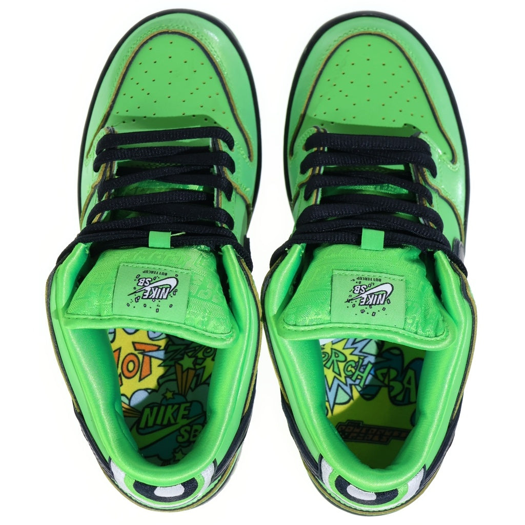 NIKE(ナイキ) ×THE POWERPUFF GIRLS SB DUNK LOW PRO QS BUTTERCUP パワーパフガールズ ダンク ローカットスニーカー グリーン US6/24cm レディース FZ8319-300
