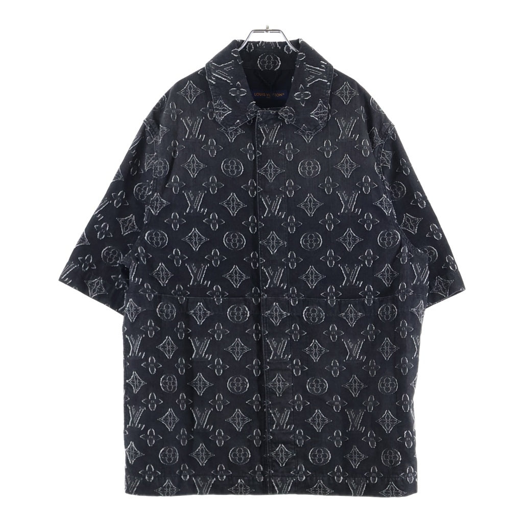 LOUIS VUITTON(ルイヴィトン) 23AW モノグラム 半袖デニムシャツ ブラック RM232 ARS HPS73W