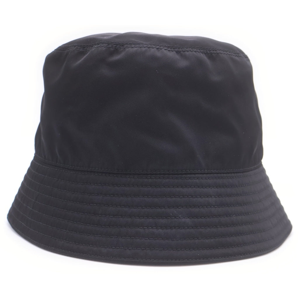 PRADA(プラダ) RE-NYLON リナイロン ラバー トライアングルロゴ バケットハット 帽子 ブラック 2HC137