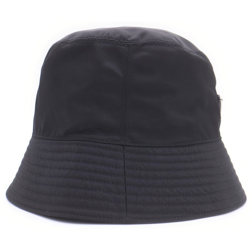 PRADA(プラダ) RE-NYLON リナイロン ラバー トライアングルロゴ バケットハット 帽子 ブラック 2HC137