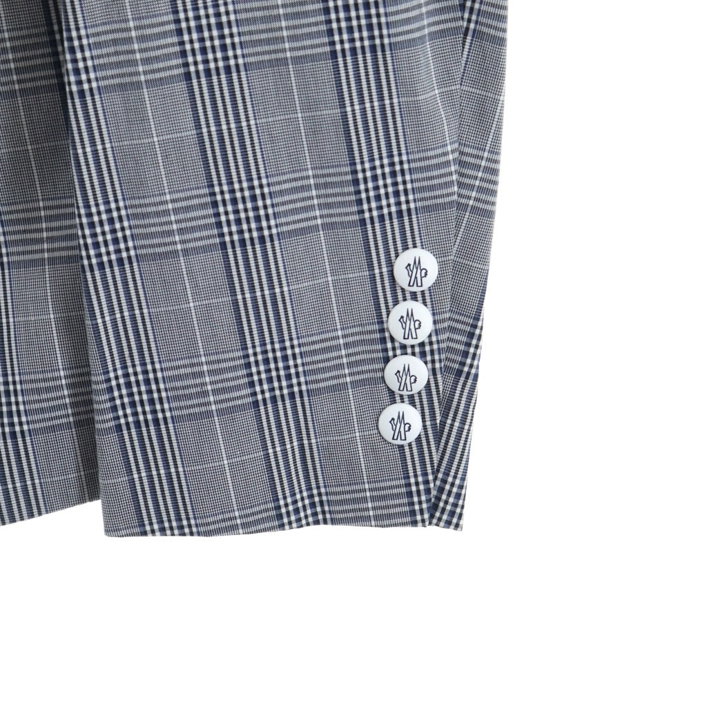 MONCLER(モンクレール) GUACCA RIND1100626 テーラードジャケット チェック柄 スナップボタン グレー