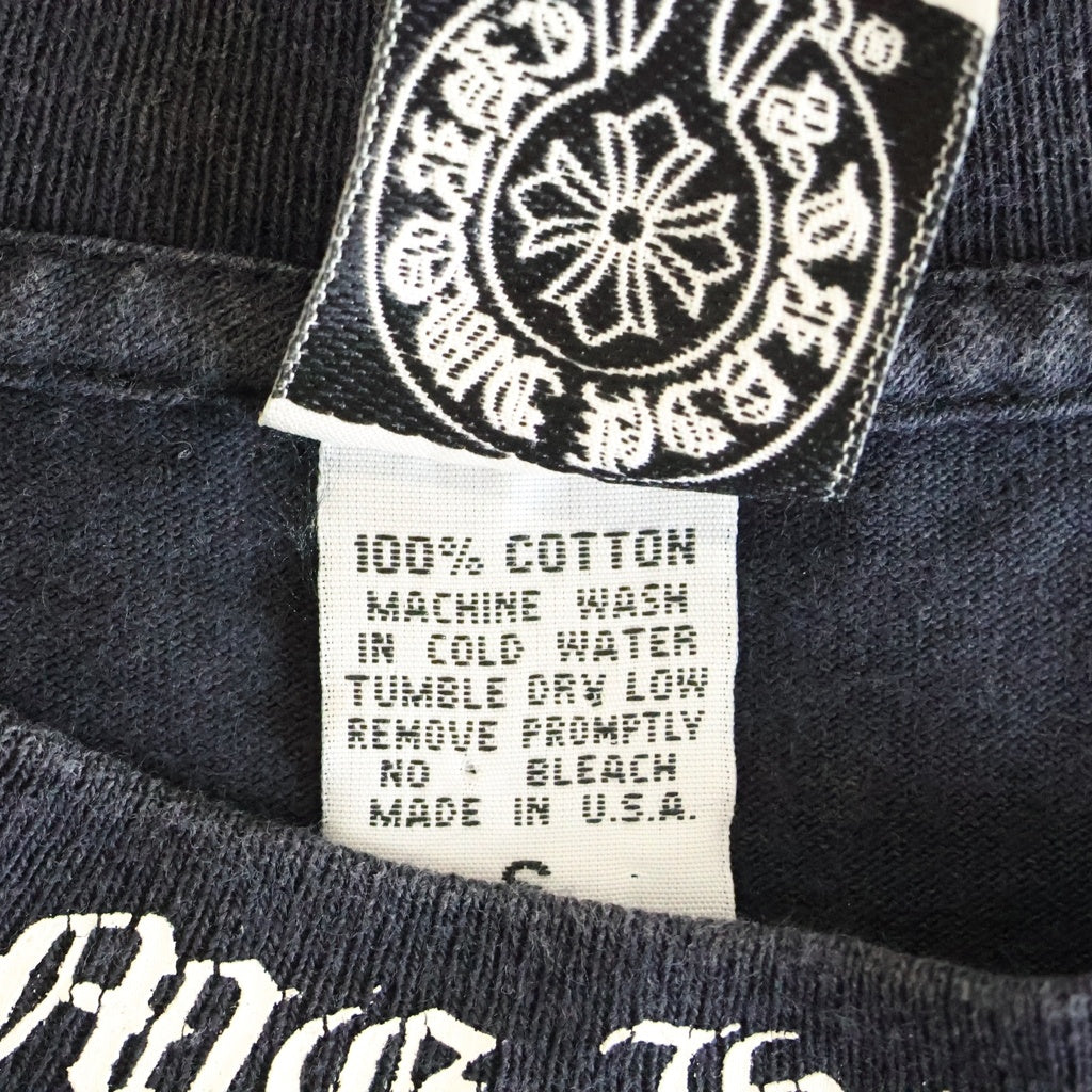 CHROME HEARTS(クロムハーツ) OLD VINE DAGGER ネックロゴ バックスクロールラベルプリント 半袖Tシャツカットソー