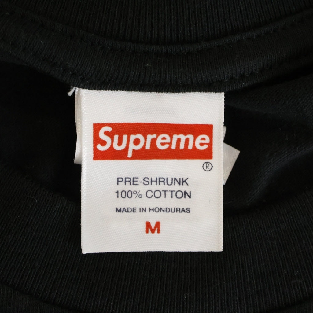 SUPREME(シュプリーム) 25AW Split Tee クルーネック スプリット ロゴプリント半袖Tシャツ カットソー ブラック