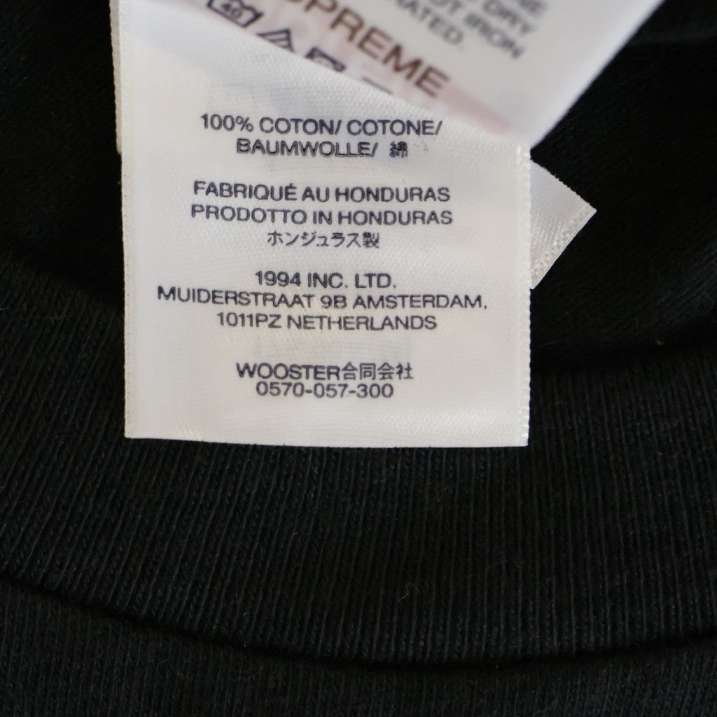 SUPREME(シュプリーム) 25AW Split Tee クルーネック スプリット ロゴプリント半袖Tシャツ カットソー ブラック