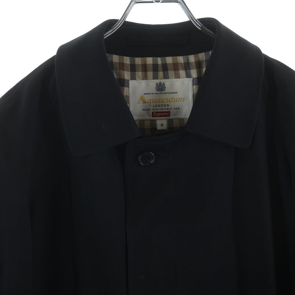 SUPREME(シュプリーム) 16AW ×Aquascutum Stainless Steel Collar Coat アクアスキュータム ステンカラーコート ブラック