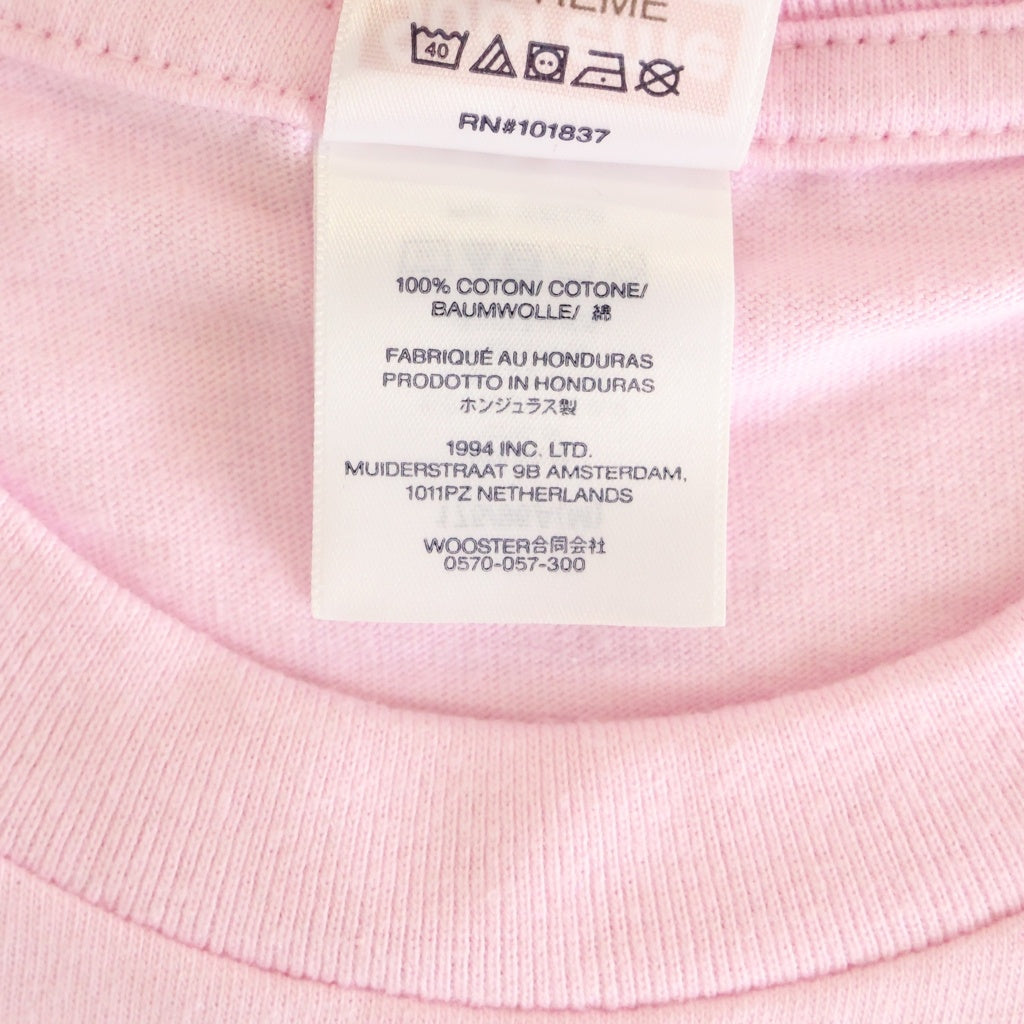 SUPREME(シュプリーム) 25AW Split Tee クルーネック スプリット ロゴプリント半袖Tシャツ カットソー ピンク