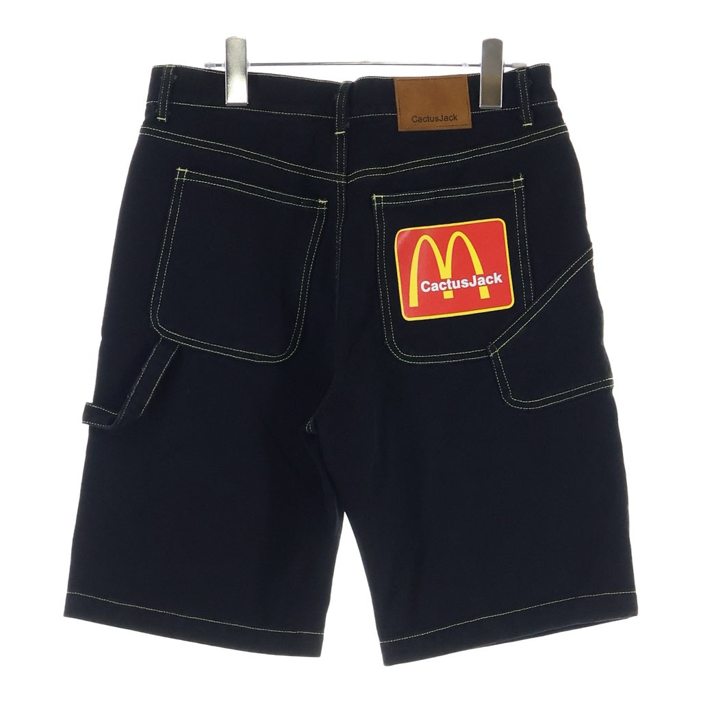 TRAVIS SCOTT(トラヴィススコット) Cactus Jack xMcDonald's Arches Denim Shorts カクタスジャック ×マクドナルド アーチズデニムショーツ ハーフパンツ ブラック
