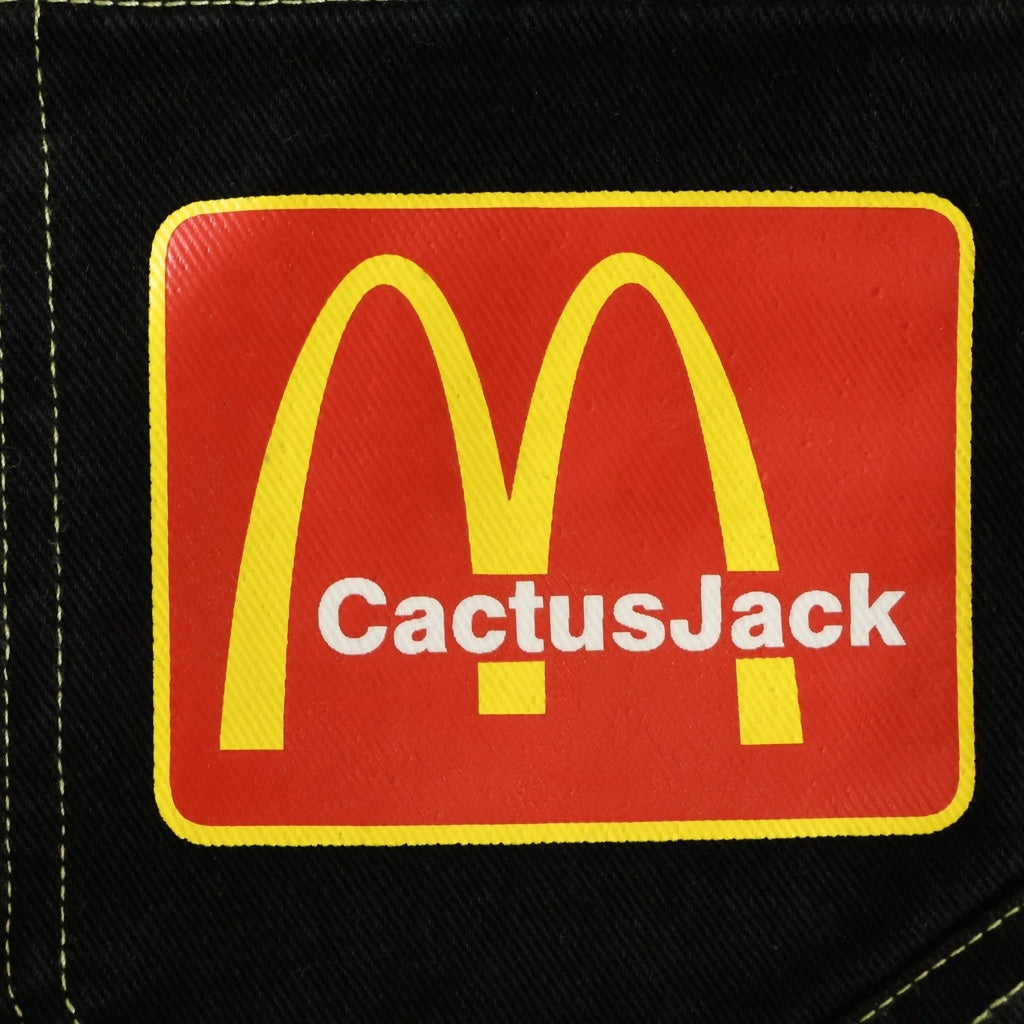 TRAVIS SCOTT(トラヴィススコット) Cactus Jack xMcDonald's Arches Denim Shorts カクタスジャック ×マクドナルド アーチズデニムショーツ ハーフパンツ ブラック