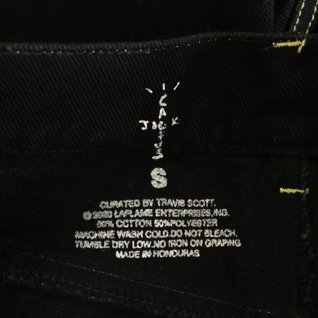 TRAVIS SCOTT(トラヴィススコット) Cactus Jack xMcDonald's Arches Denim Shorts カクタスジャック ×マクドナルド アーチズデニムショーツ ハーフパンツ ブラック