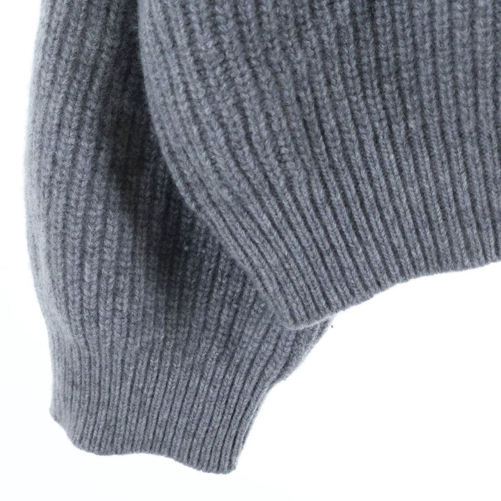 CELINE(セリーヌ) Triomphe Zip Up Knit Hoodie トリオンフ ジップアップ ニットパーカー フーディー グレー RY0JF0ZTQ.38NO