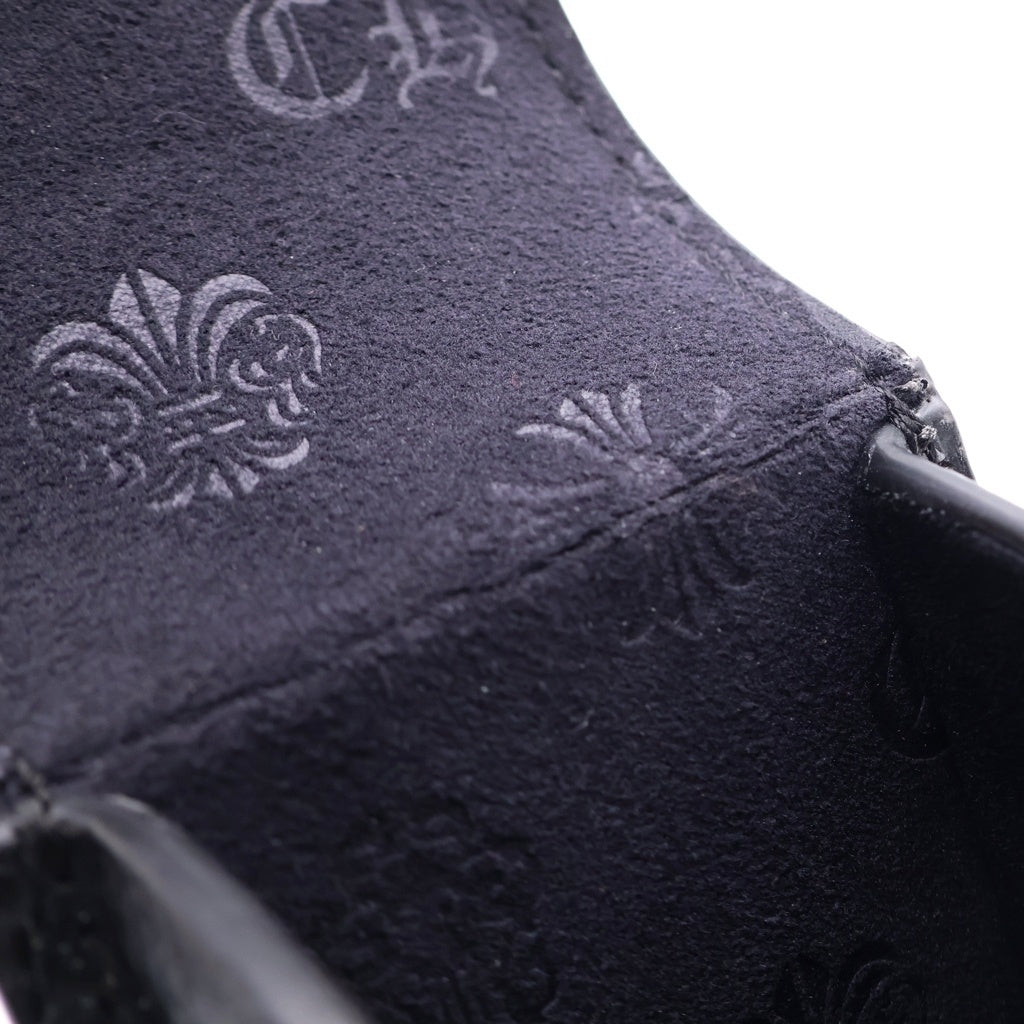 CHROME HEARTS(クロムハーツ) CASE スクロールラベル レザーメガネケース ブラック