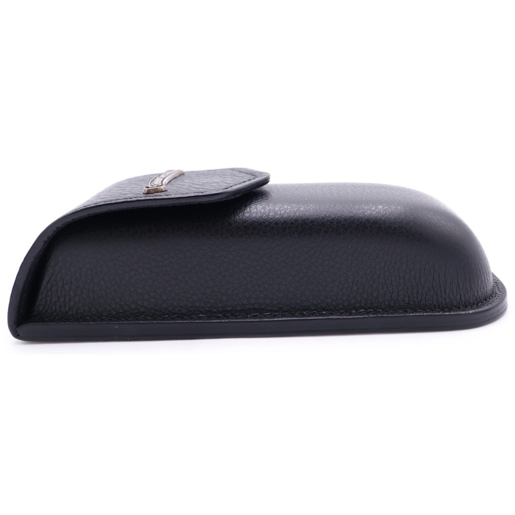 CHROME HEARTS(クロムハーツ) CASE スクロールラベル レザーメガネケース ブラック