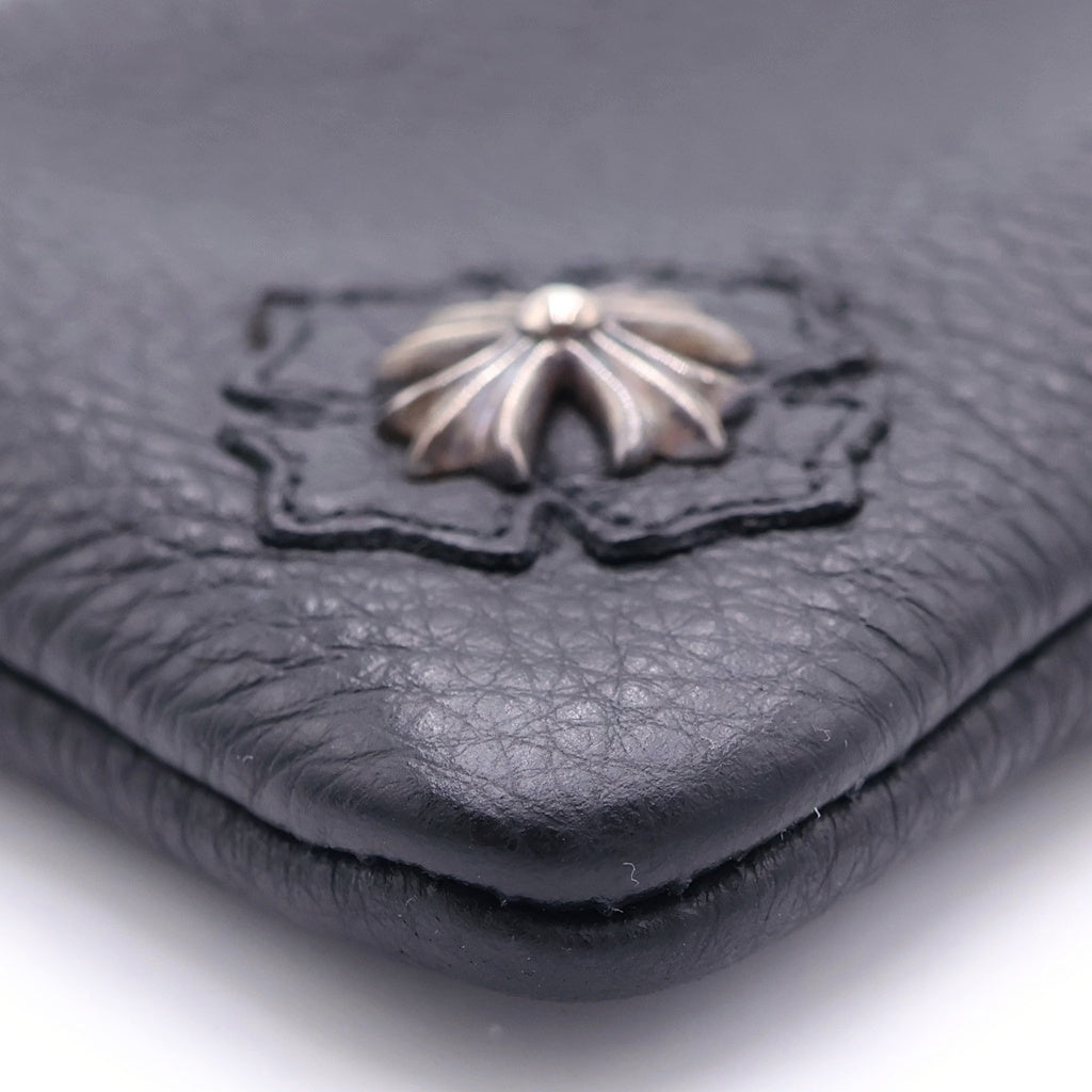 CHROME HEARTS(クロムハーツ) CASE CHPLUS クロスモチーフ レザー メガネケース ブラック